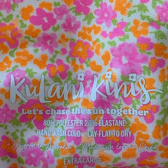 Kulani Kinis Floral Bikini Set XL/2XL – Pink Orange Print – Never Worn - Picture 2 of 3